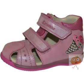   Szamos zárt orrú lány szandál ,4399-40492 rózsa, fagyi mintával 30