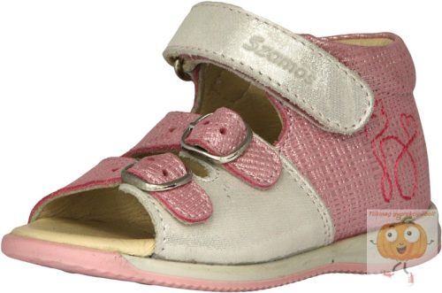 Szamos lány szandál, 4426-50512 rózsa, cica mintával 23