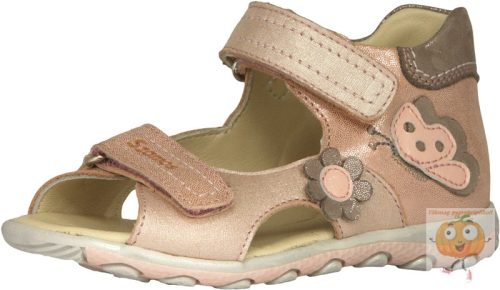Szamos két tépőzáras lány szandál,4427-50901 púder ,lepke mintával 25