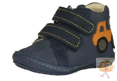 Szamos első lépés cipő,1853-10821 kék,traktor mintával 24