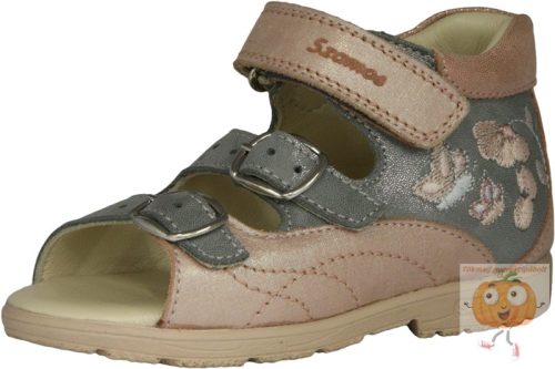 Szamos supinált lány szandál 4335-70749 rózsa,katica mintával 35