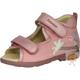   Szamos szupinált lány szandál 4382-40749 pink, madárka  mintával  28