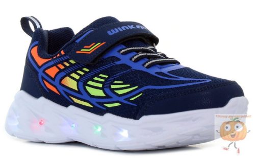 Wink LED világító,villogó utcai cipő, kék 31