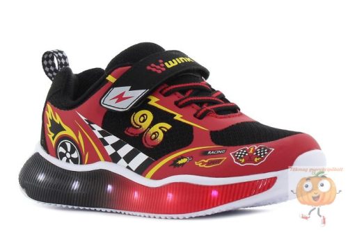 Wink LED világító,villogó utcai cipő,piros sportcipő 23