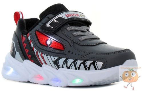 Wink LED világító,villogó utcai cipő, szürke 25