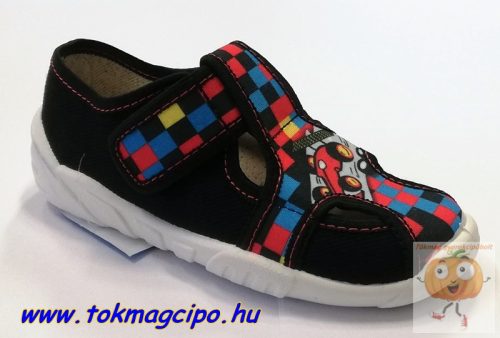 Zetpol Szymon vászoncipő kék, versenyautó mintával 28