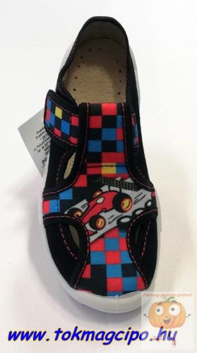 Zetpol Szymon vászoncipő kék, versenyautó mintával 30